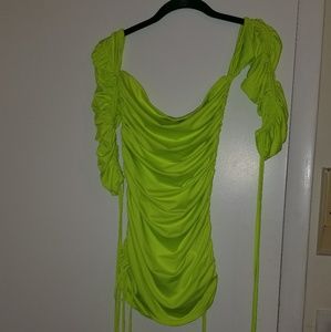 Neon coloured bodycon dress
